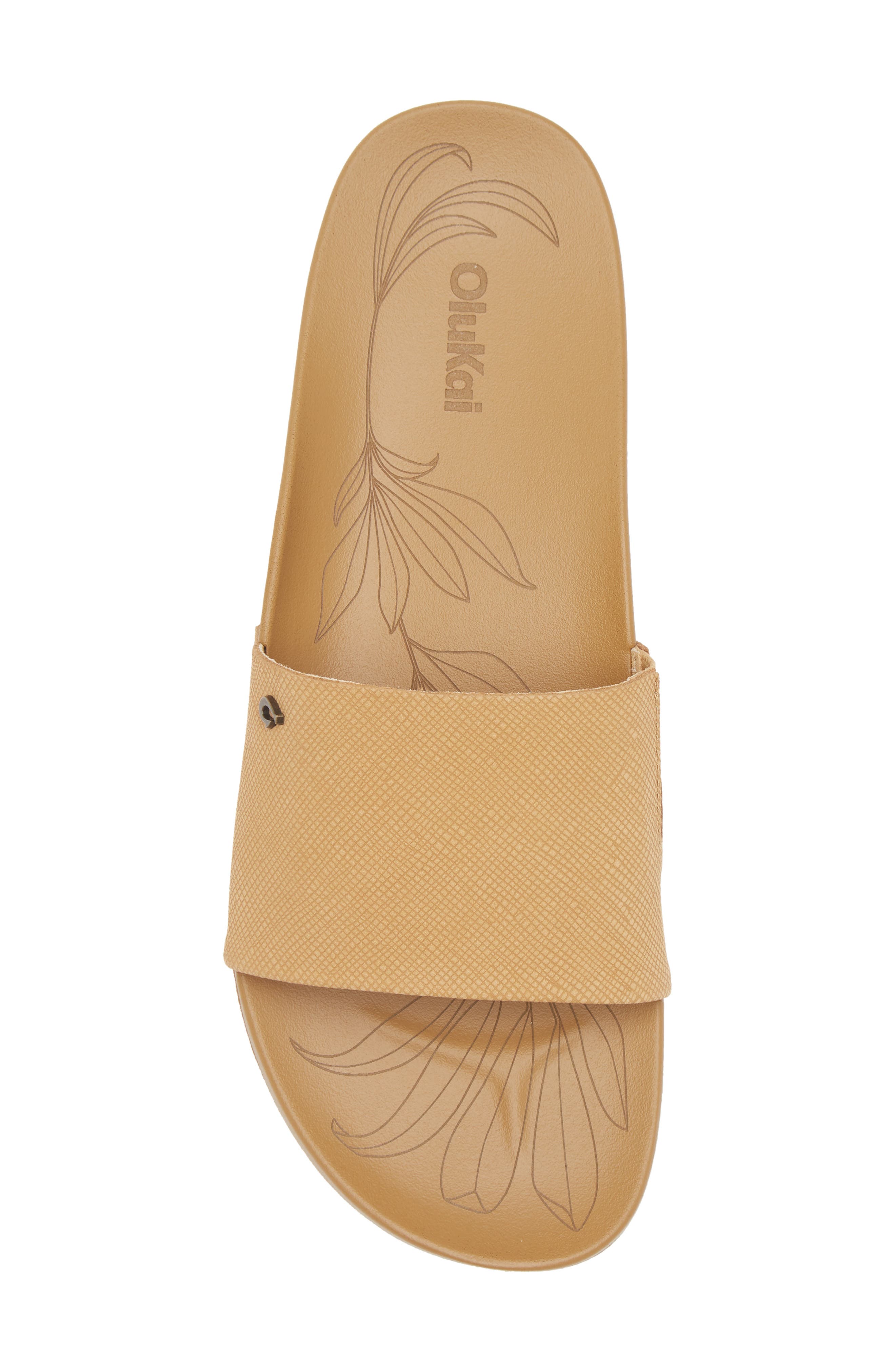 Kipea'a Pono Slide Sandal, Alternate, color, SAHARA / CROSSHATCH
