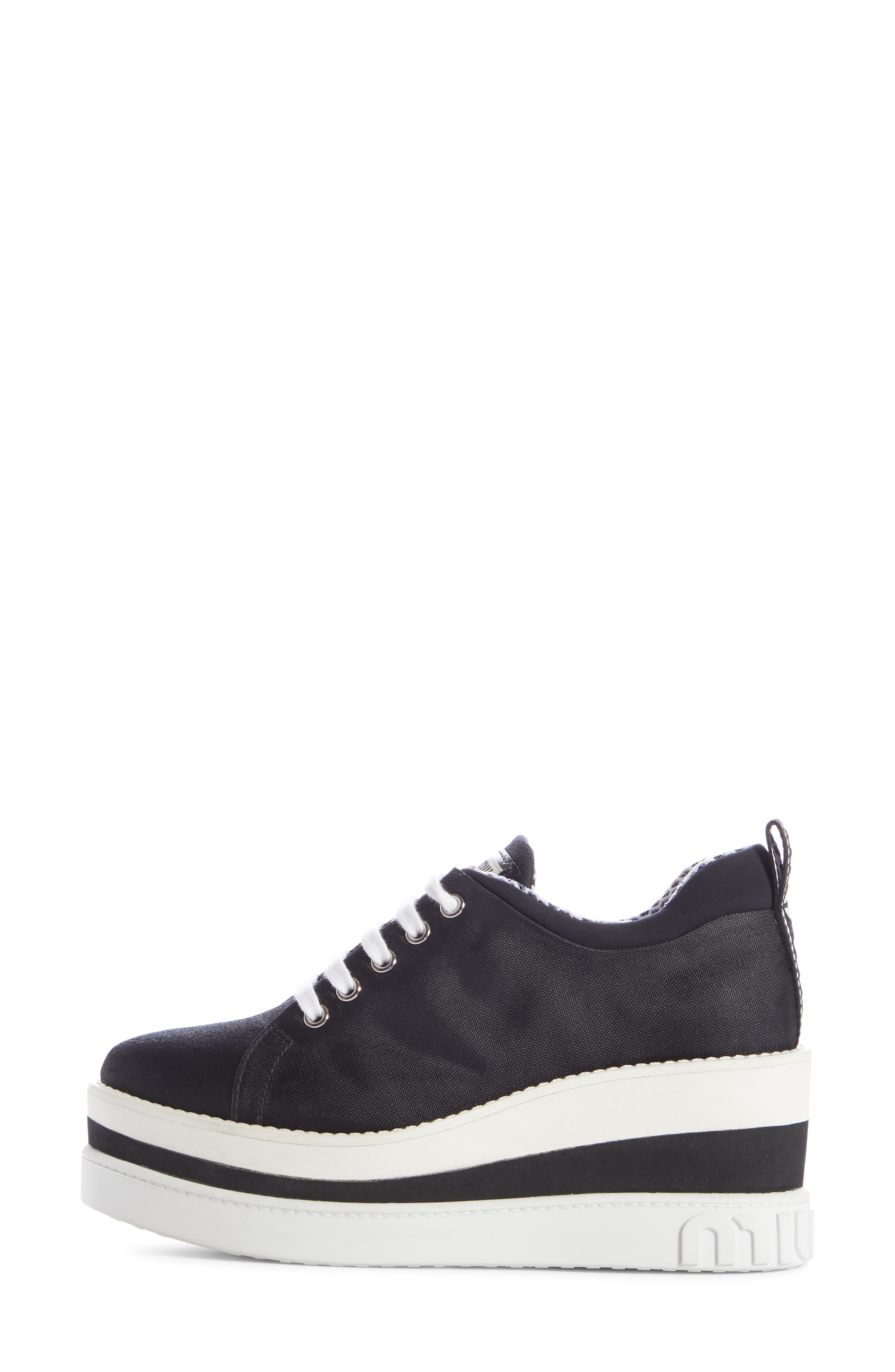 Miu Miu Platform Wedge Sneaker, Alternate, color, 