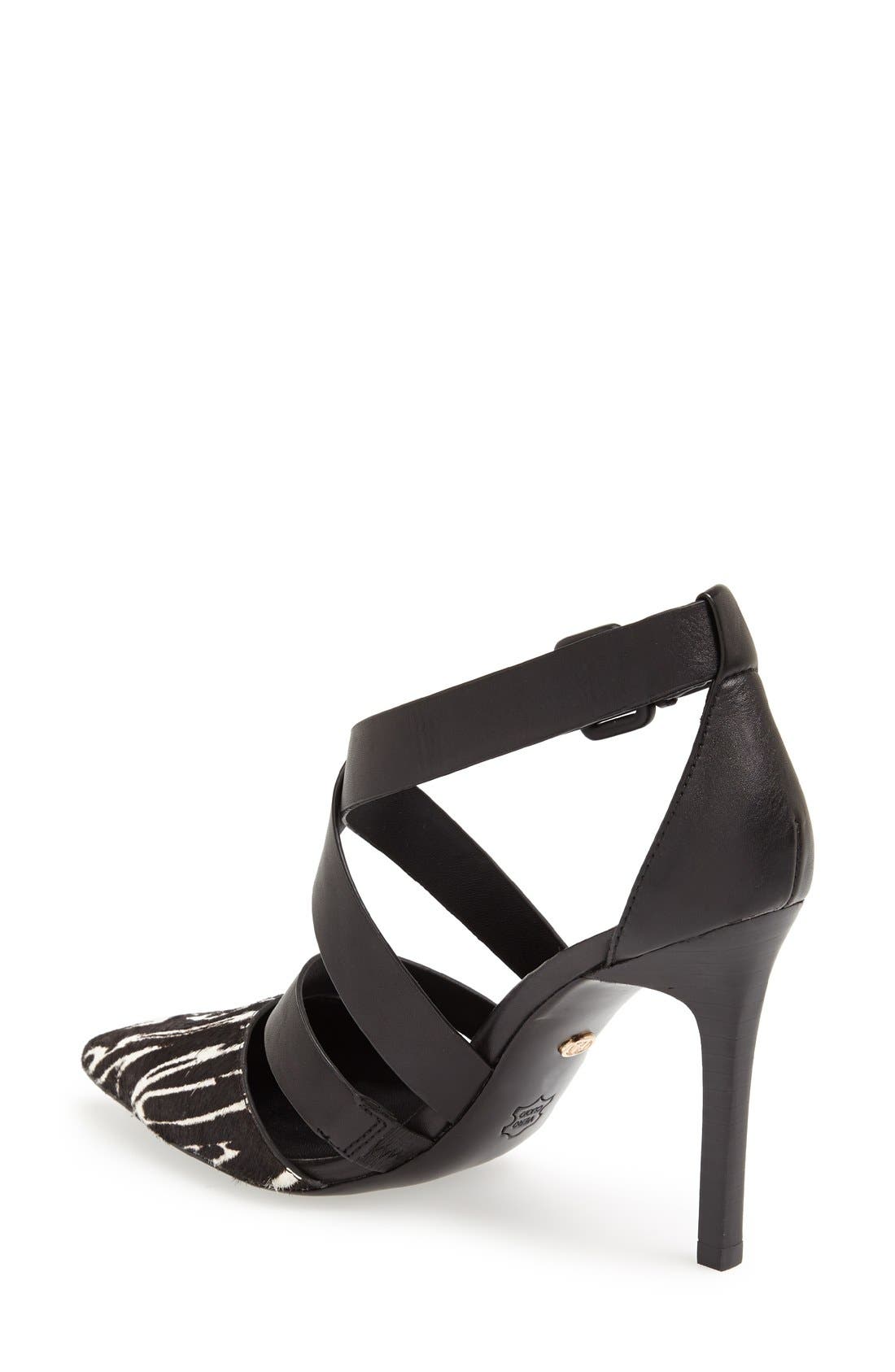 'Kamila' Pump, Alternate, color, BLACK/ WHITE