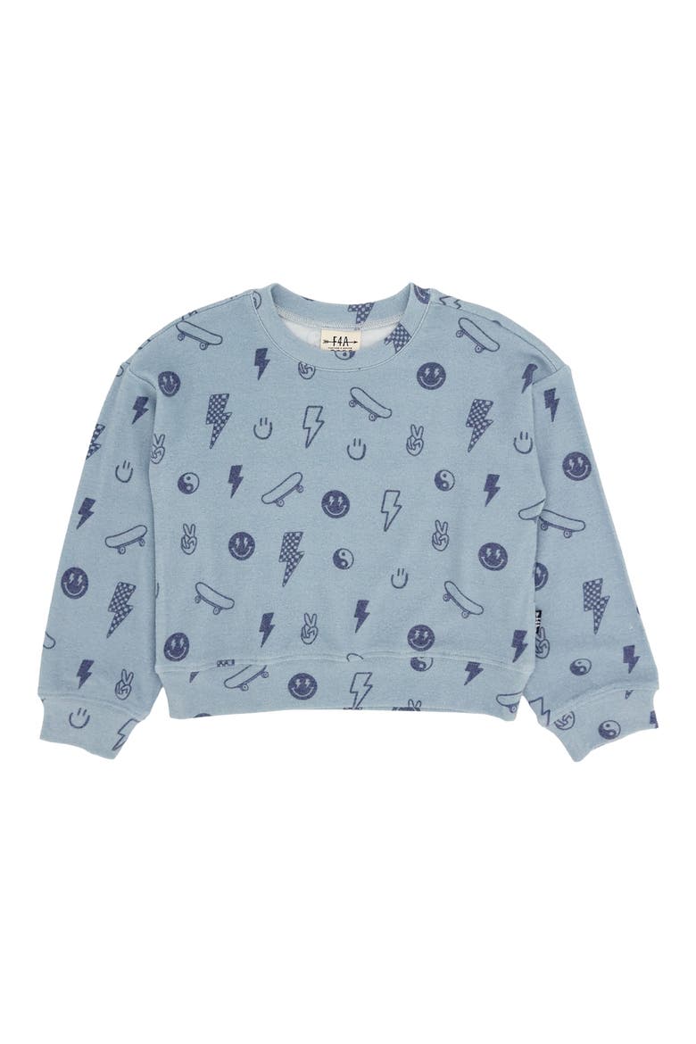 Kids' Icon Hacci Sweatshirt & Joggers Set, Alternate, color, CELESTIAL BLUE