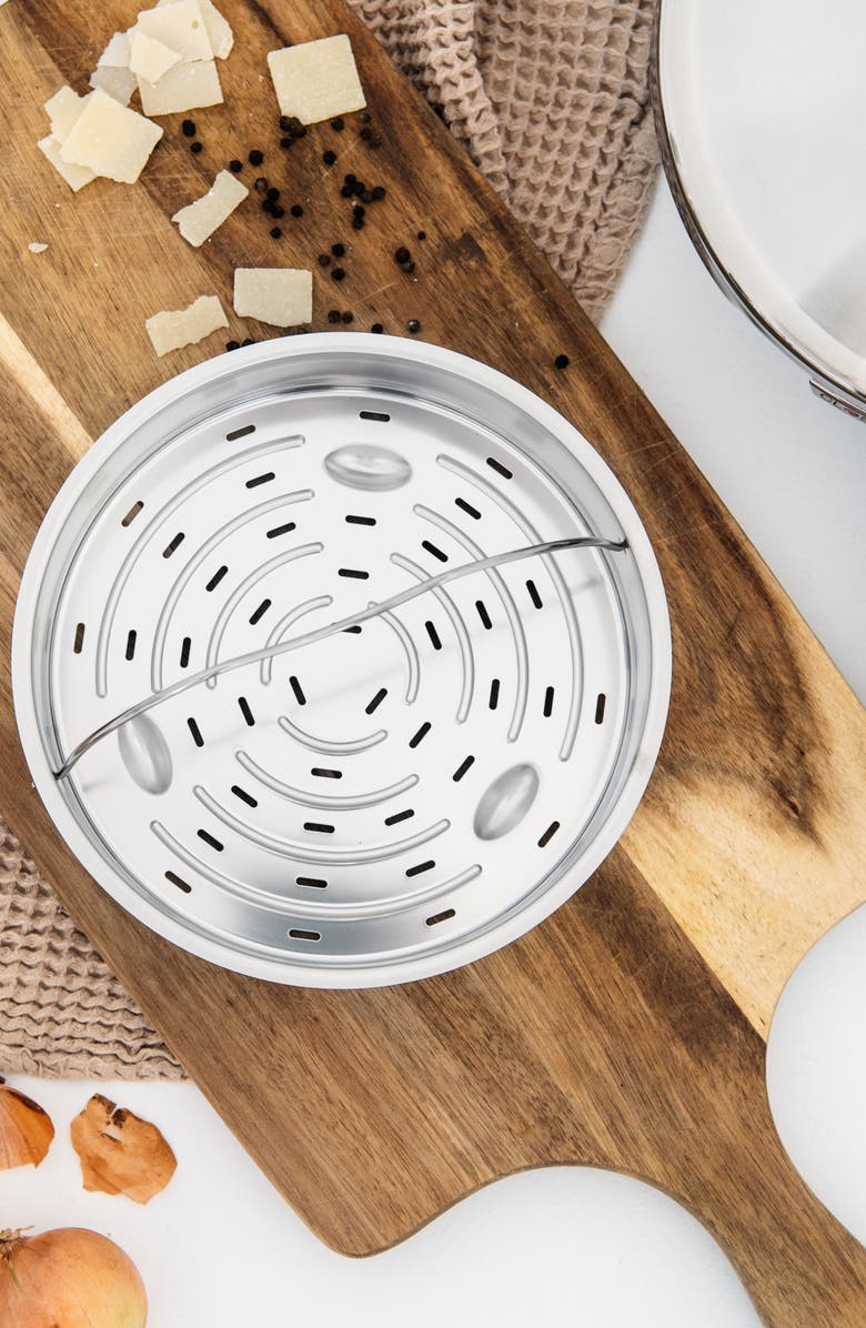 Fissler Vitavit Premium Pressure Cooker Set, with Steamer Insert and Tripod and Glass Lid, Alternate, color, Stainless Steel