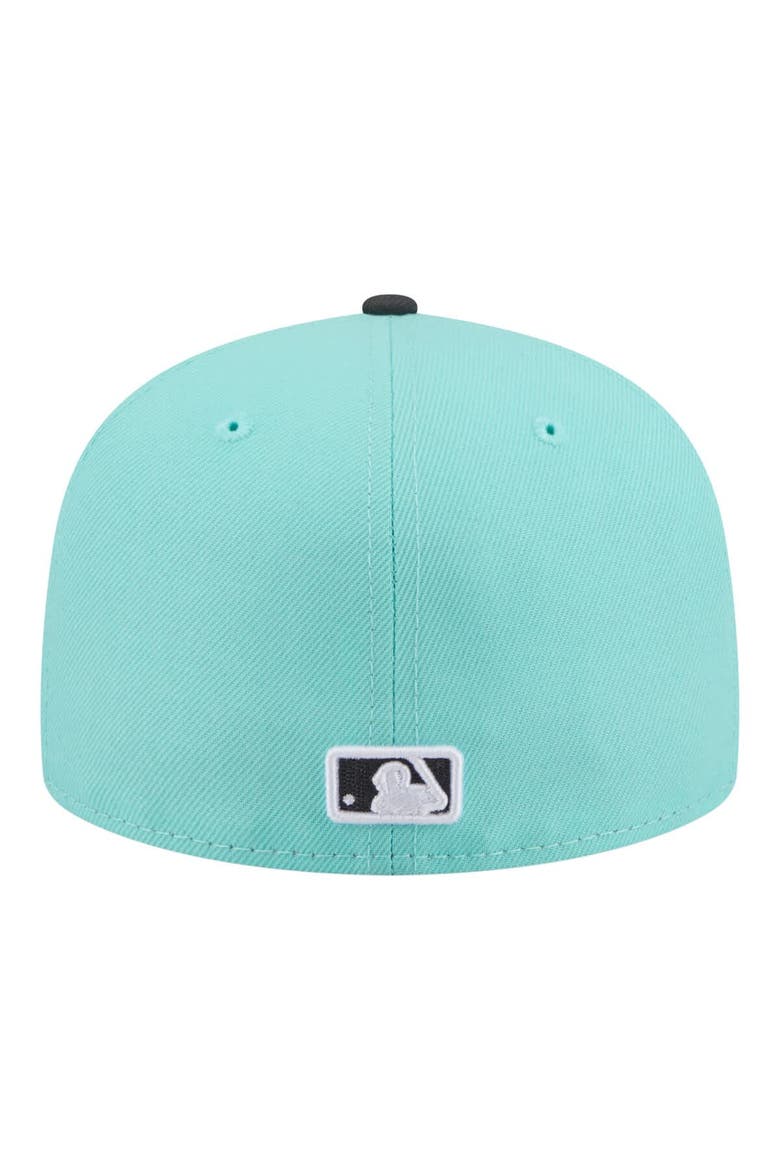 Men's New Era Turquoise/Charcoal Chicago White Sox Two-Tone Color Pack 59FIFTY Fitted Hat, Alternate, color, Turquoise