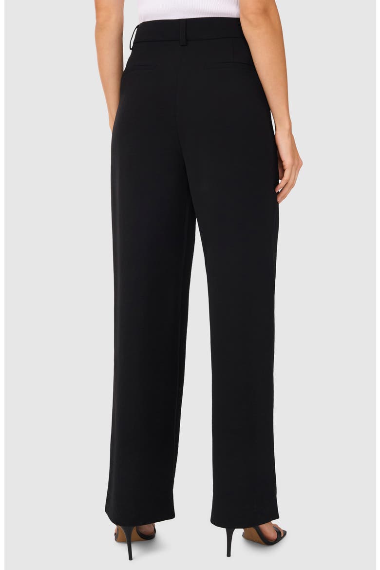 Pleated Straight Leg Pants, Alternate, color, RICH BLACK