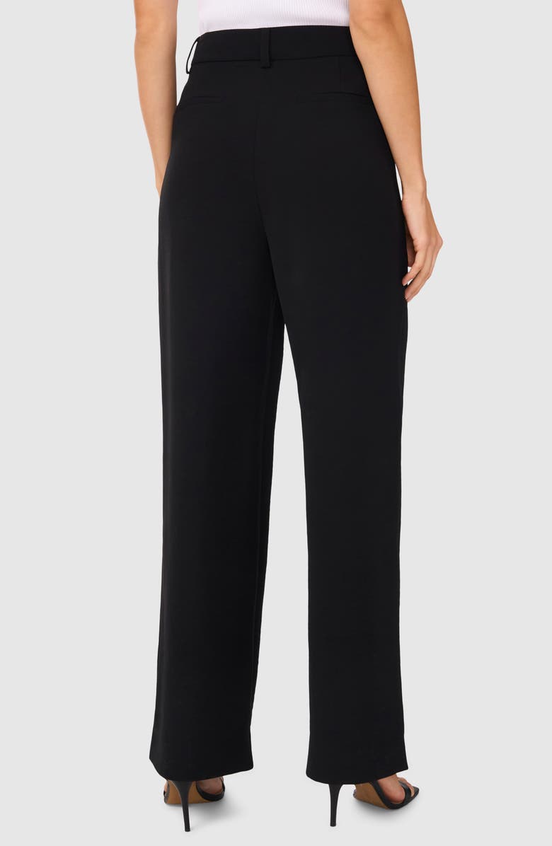 Halogen<sup>®</sup> Pleated Straight Leg Pants, Alternate, color, Rich Black