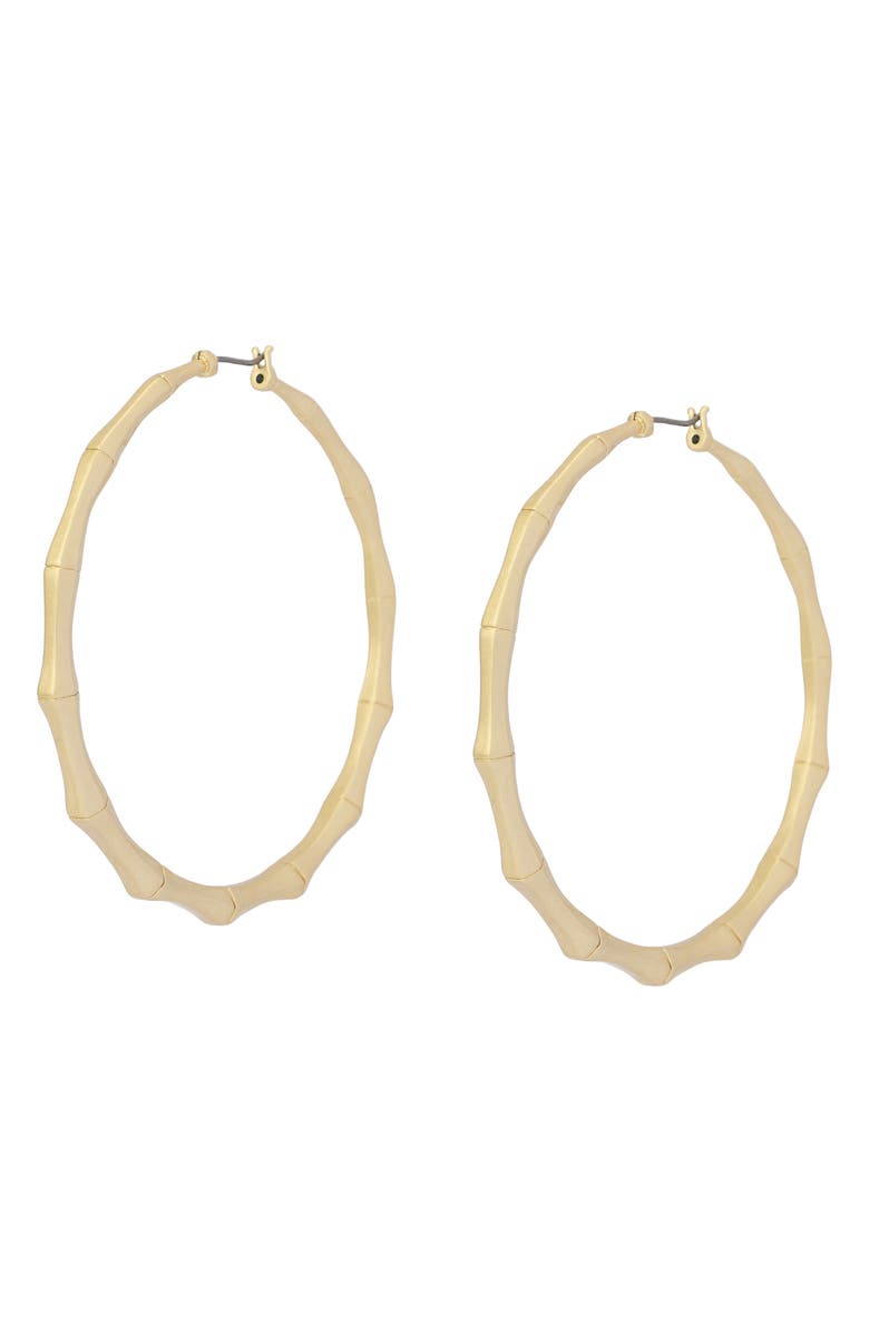 AllSaints Large Angular Hoop Earrings, Alternate, color, Vintage Gold