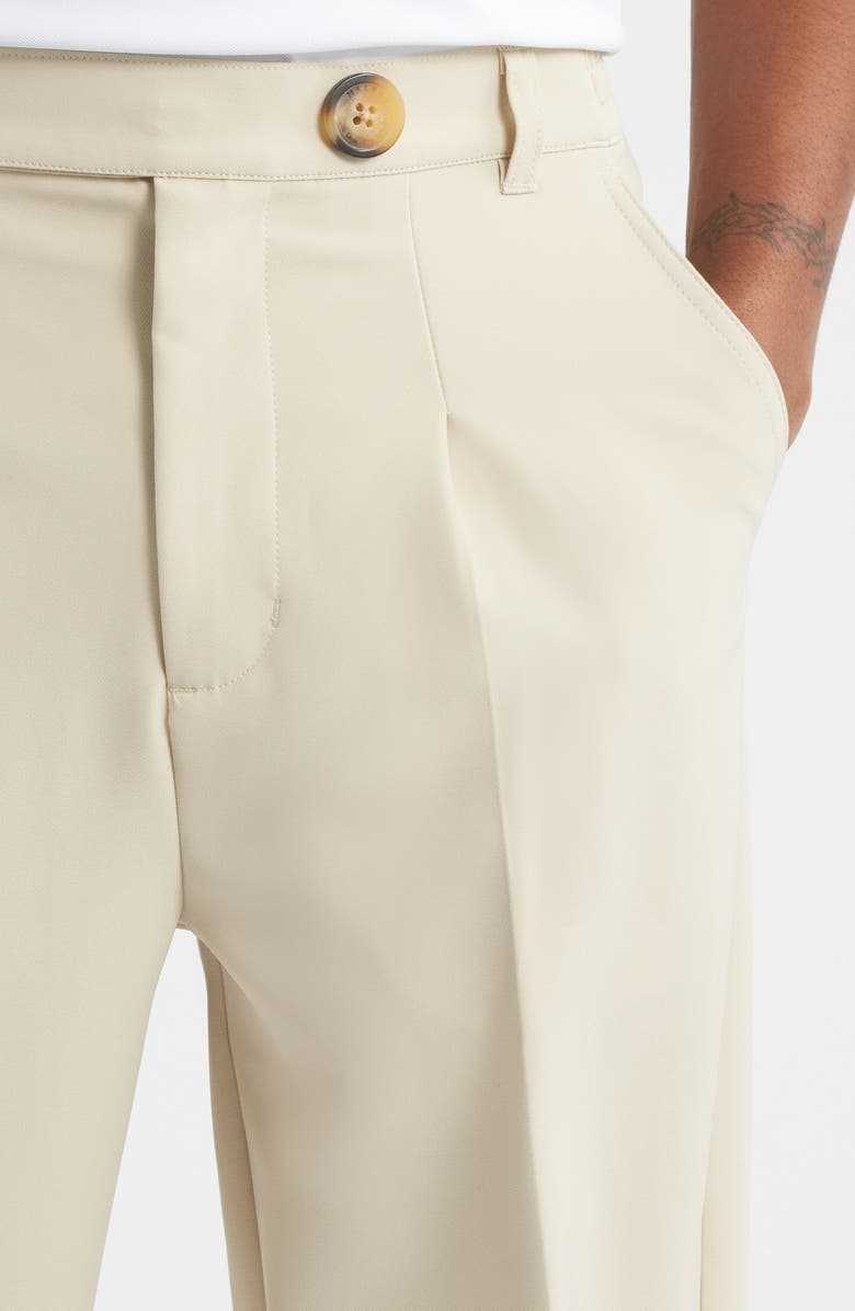 Malbon Golf Oliver Pleated Straight Leg Pants, Alternate, color, Khaki