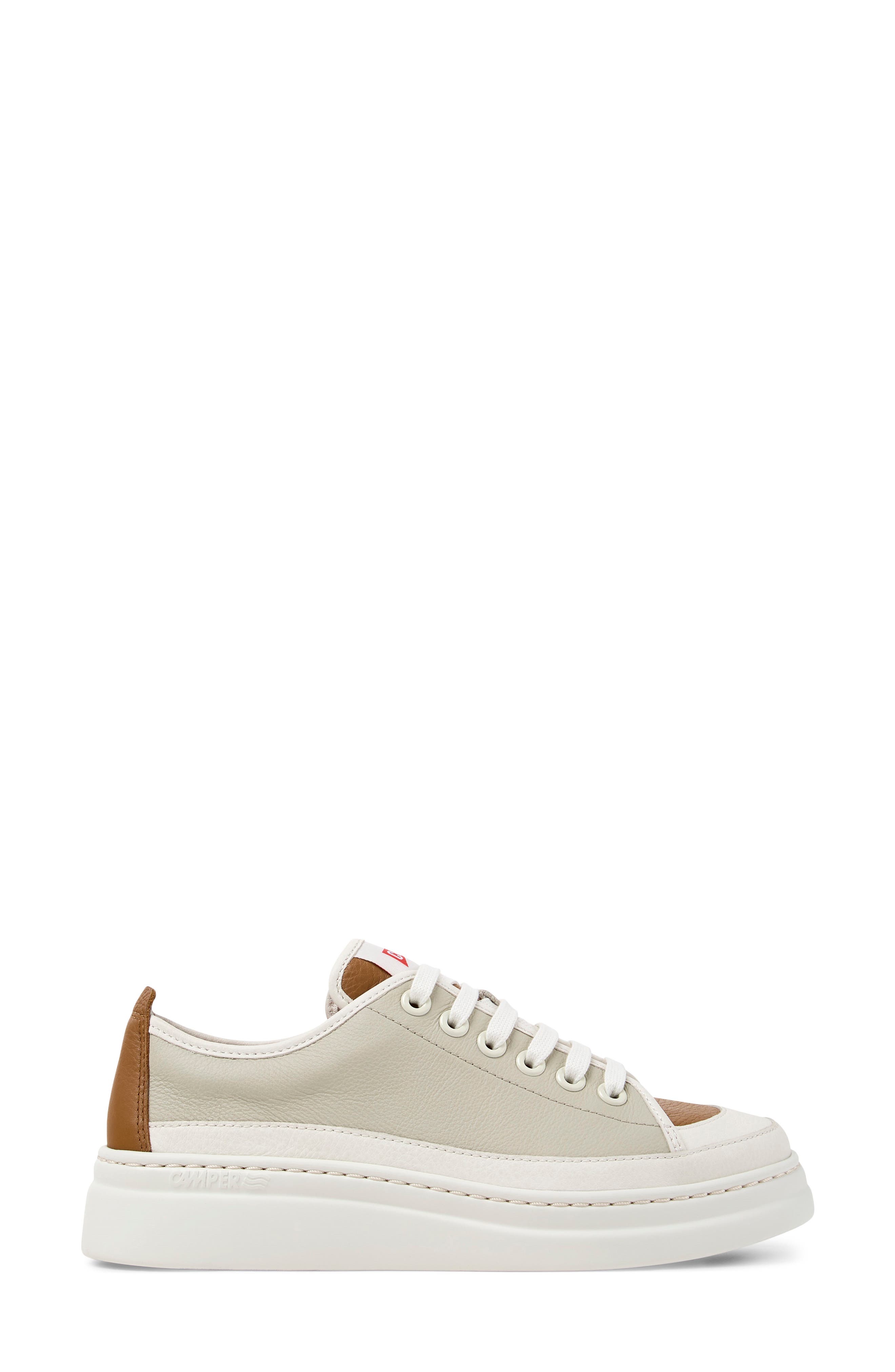 Runner Up Twins Leather Sneaker, Alternate, color, MEDIUM BROWN