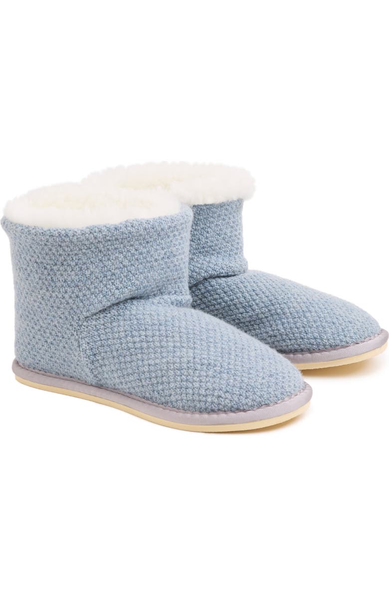 Celtic & Co. British Knitted Shortie Slippers, Alternate, color, Vintage Blue