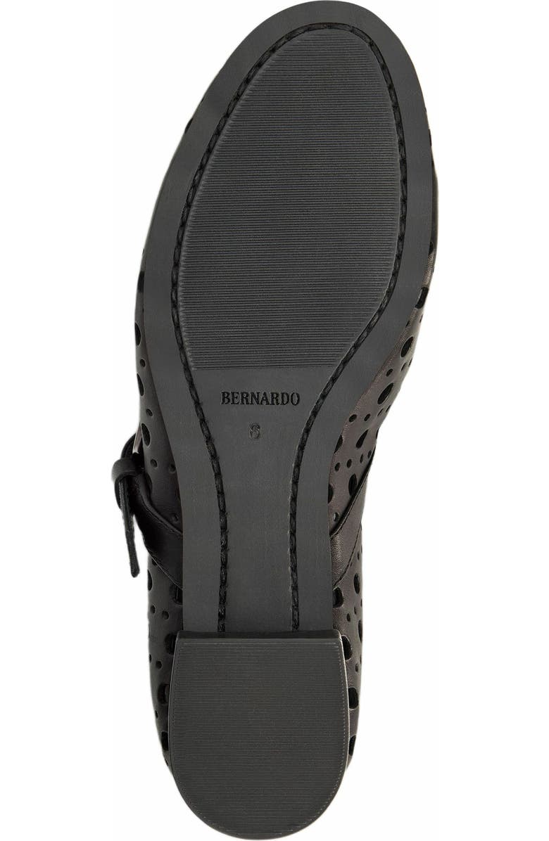 Bernardo Footwear Borden Perf Mary Jane Flat, Alternate, color, Black