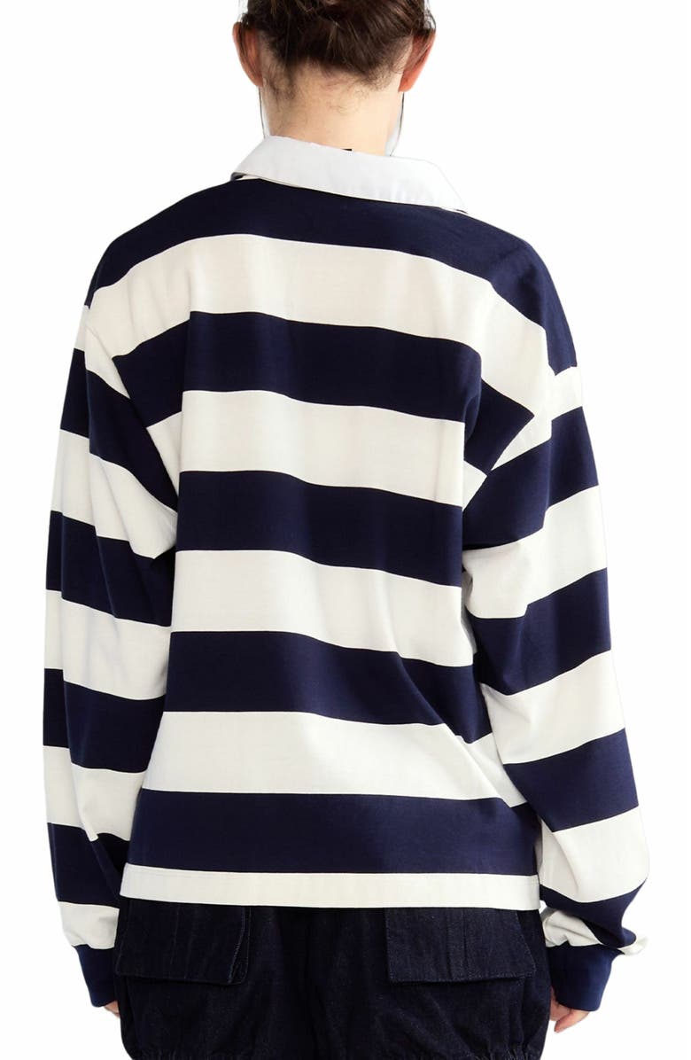 Cynthia Rowley Ardie Striped Rugby Shirt, Alternate, color,