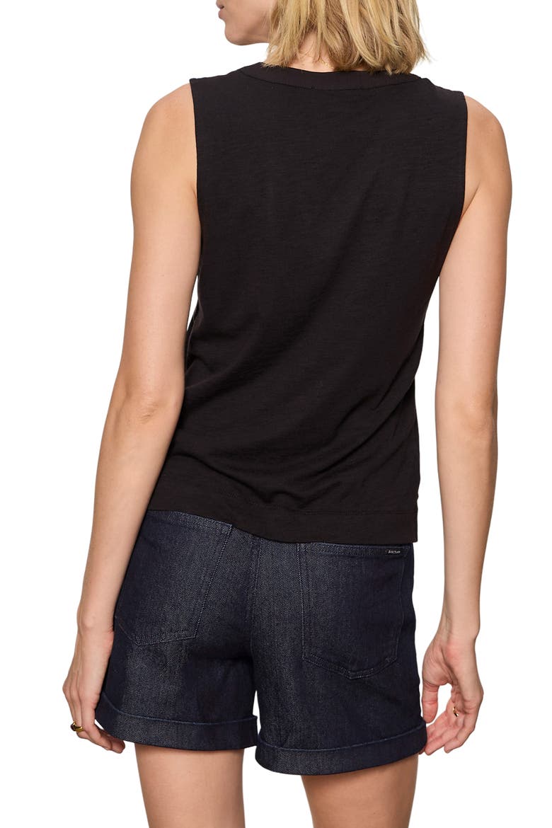 All Set Button Tank, Alternate, color, BLACK