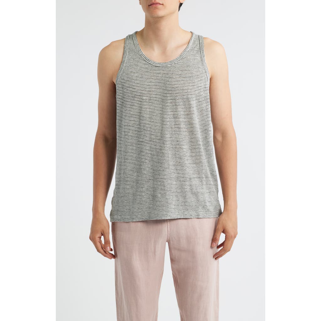 Alex Crane Linen Tank In Gray