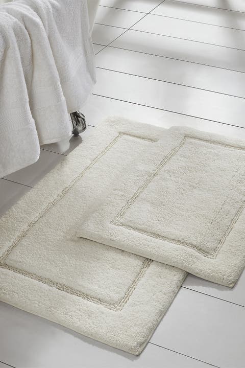 Solid Loop Non-Slip Bath Mat 2-Piece Set