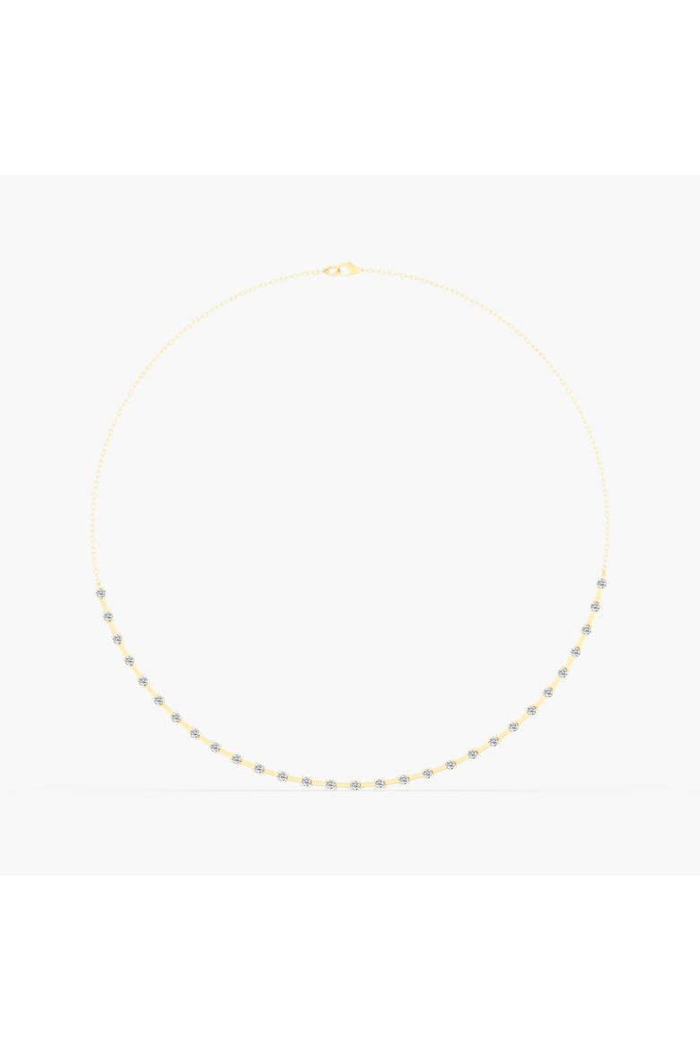 Orbit Half Tennis Lab Diamond Necklace in 14K, Main, color, Yellow Gold