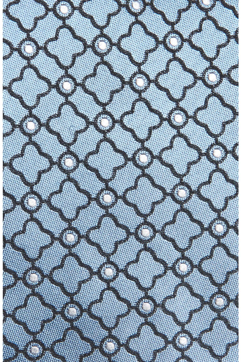 Geometric Silk Jacquard Tie, Alternate, color, LIGHT BLUE