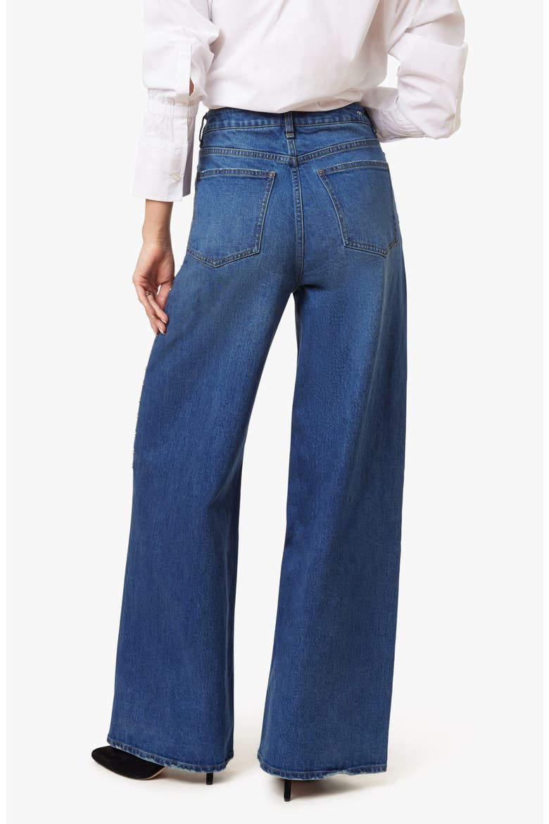 Gemma Studded Wide Leg Jeans, Alternate, color, BAY