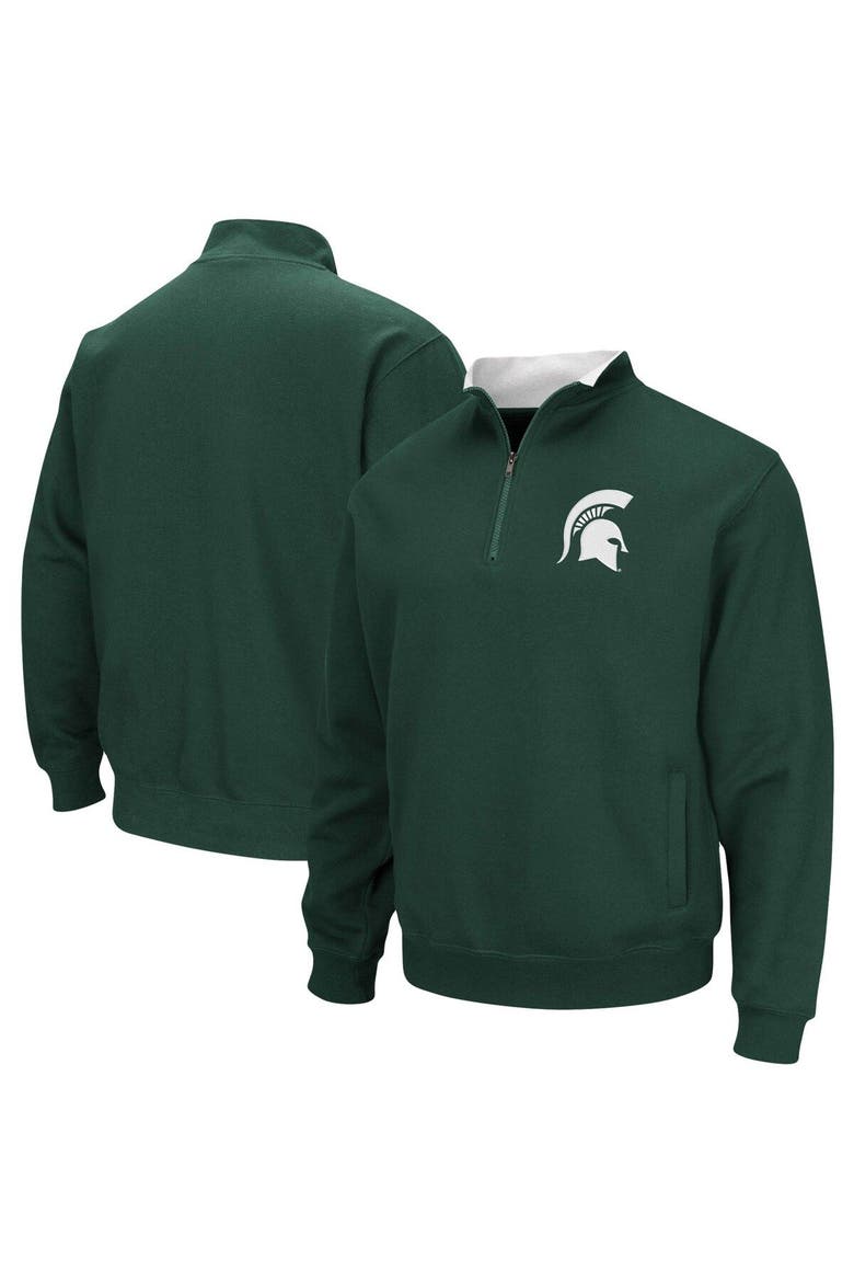 Men's Colosseum Green Michigan State Spartans Big & Tall Tortugas Quarter-Zip Jacket, Alternate, color, Green