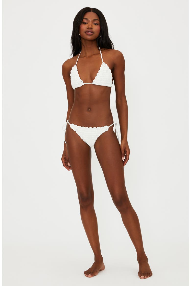 Winona Scalloped Bikini Top, Alternate, color, WHITE