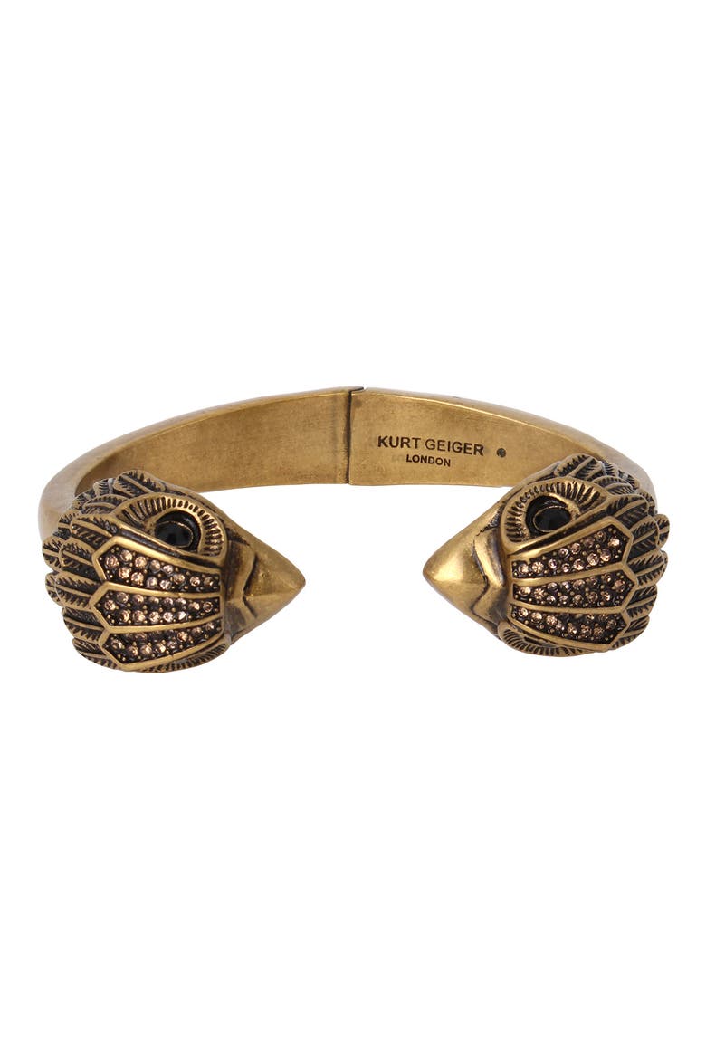 Large Eagle Hinge Bangle, Main, color, CRYSTAL DORADO
