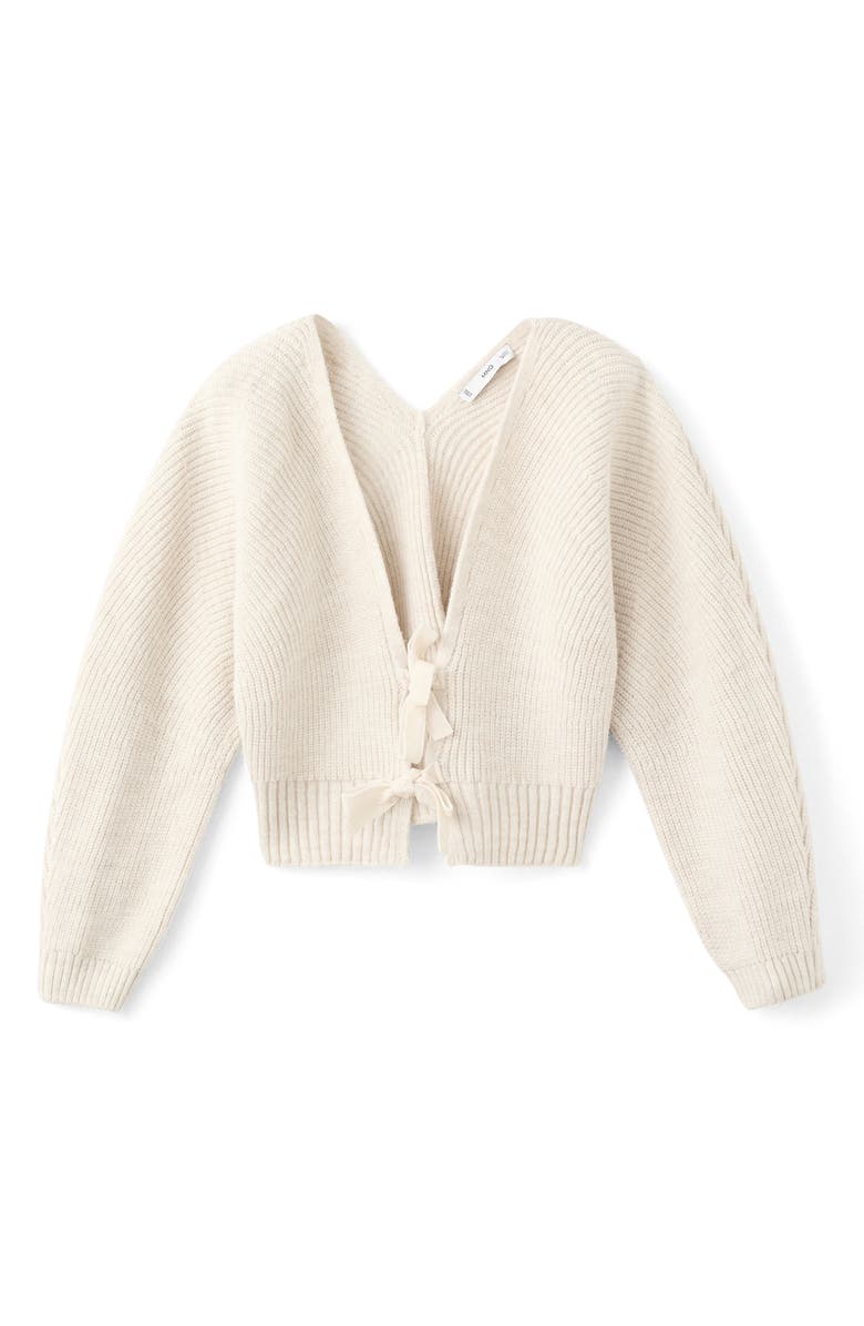 MANGO V-Neck Cardigan, Alternate, color, Beige