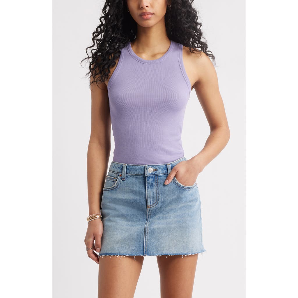 Bp. Slinky Rib Knit Tank In Purple Daybreak