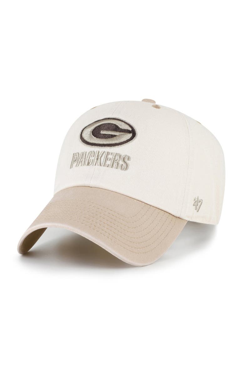 Men's '47  Natural/Tan Green Bay Packers Neutral Terrain Clean Up Adjustable Hat, Main, color, Natural
