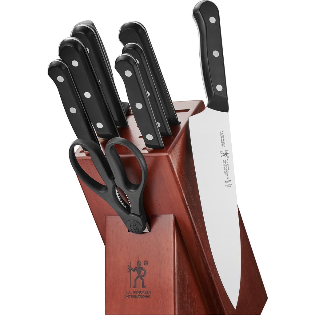 Henckels Cutlery Solution 10-piece Knife Block Set In Black