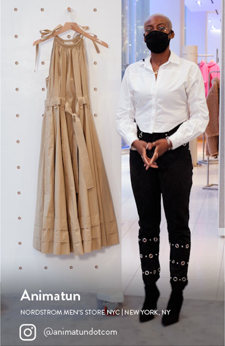 Joni Cotton Halter Maxi Dress, sales video thumbnail