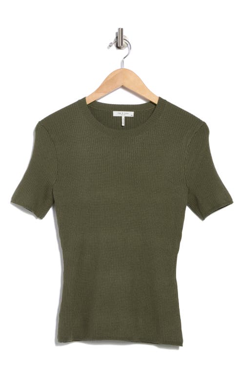 Rag & Bone Annalise Rib T-shirt In Gray