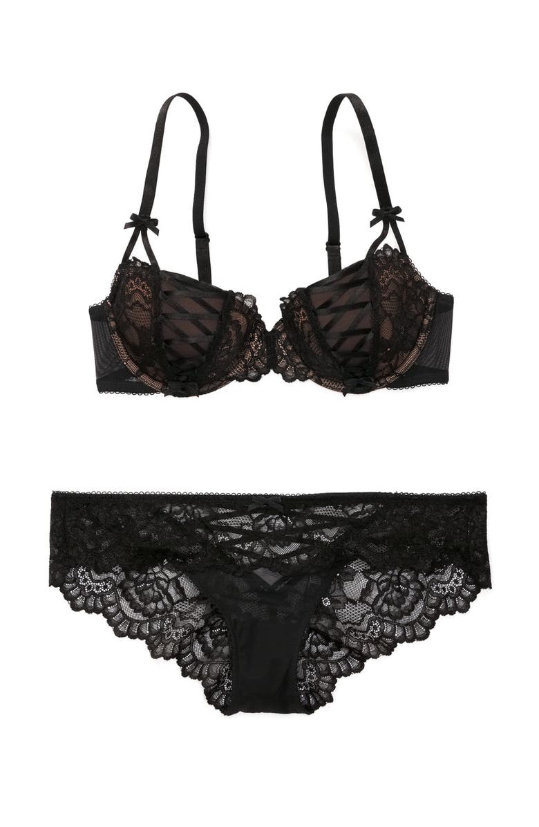 Adore Me Enny Contour Balconette Bra, Alternate, color, Black