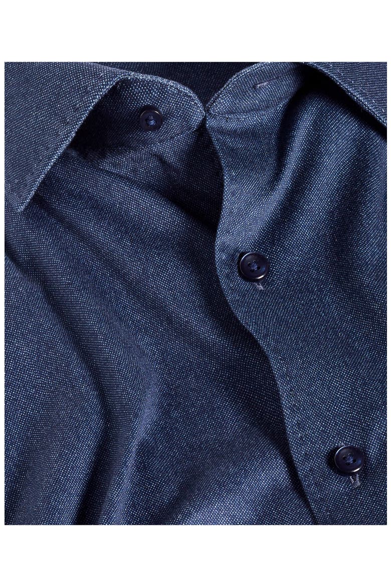 Pima Cotton Button Up Shirt, Alternate, color, NAVY