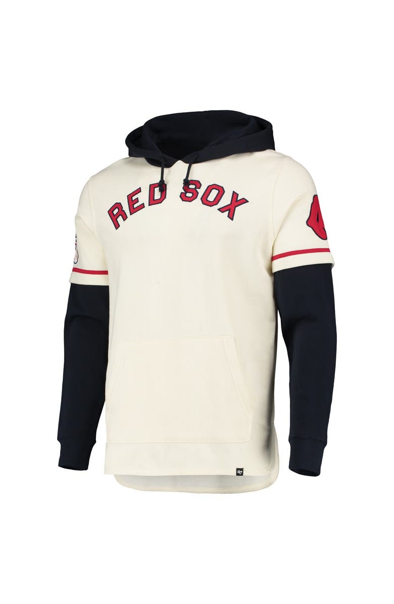'47 Men's '47 Cream Boston Red Sox Trifecta Shortstop Pullover Hoodie, Alternate, color, Cream