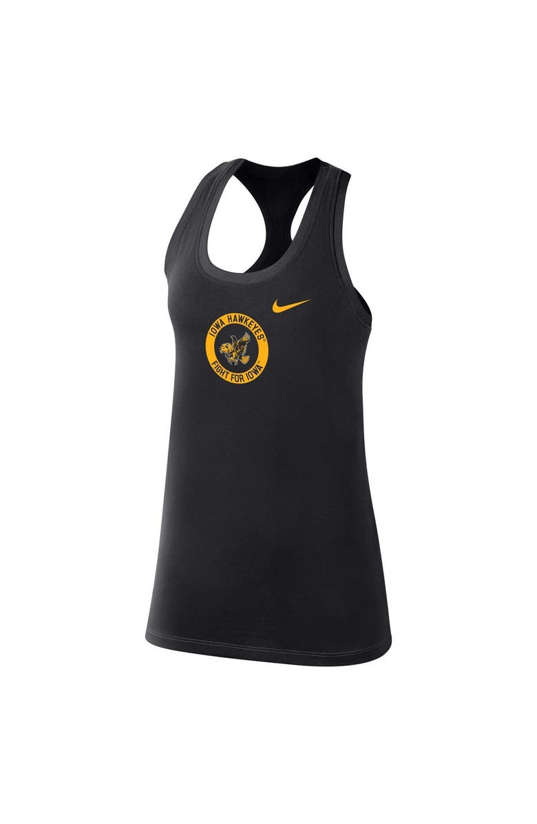 Nike Women's Nike Black Iowa Hawkeyes Modern Circle Racerback Tank Top, Alternate, color, 