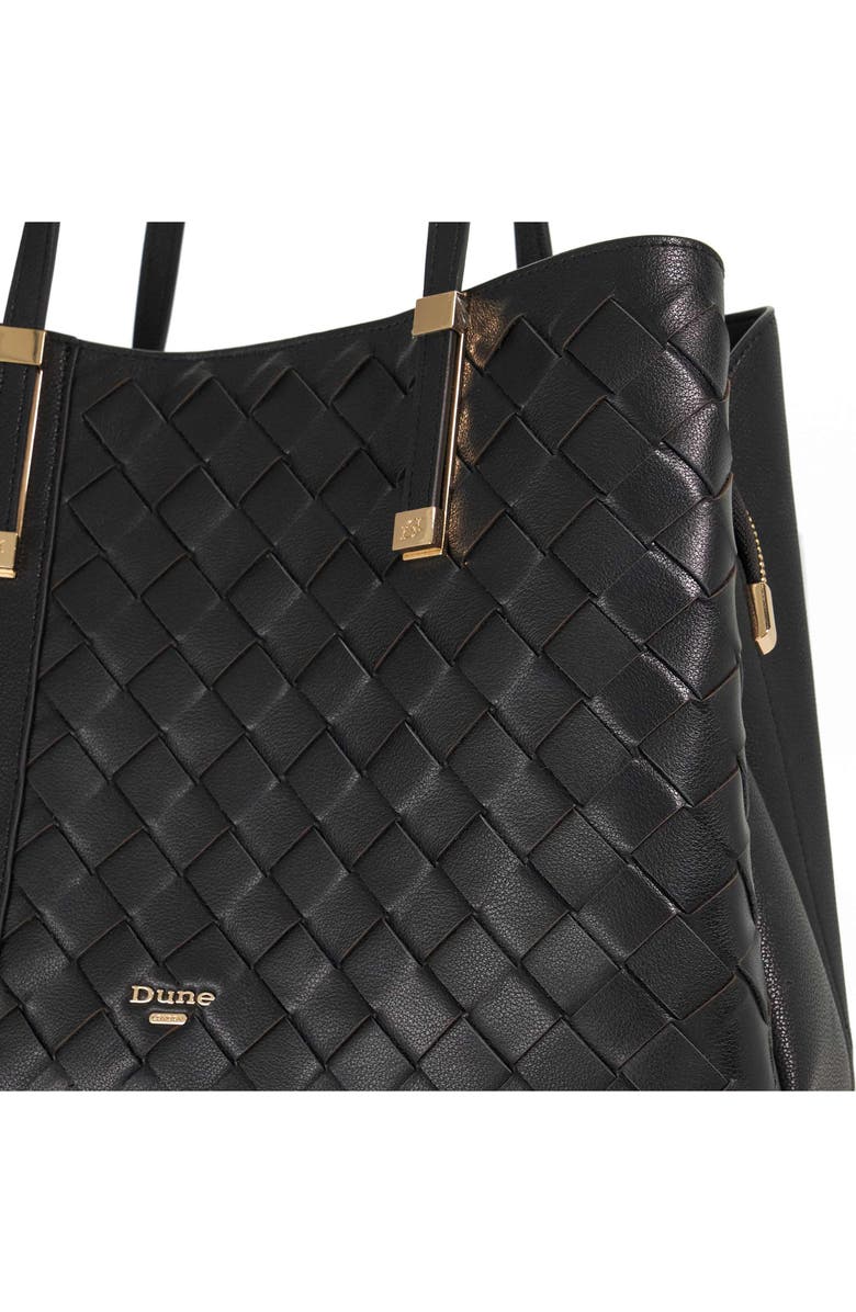 Dune London Dorry Leather Tote, Alternate, color, Black