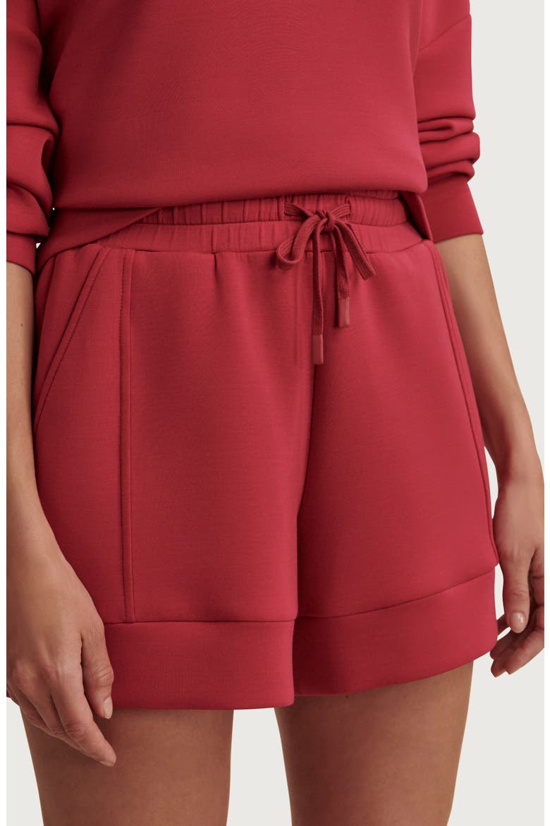 Atrium High Waist Shorts, Alternate, color, RICH RASPBERRY