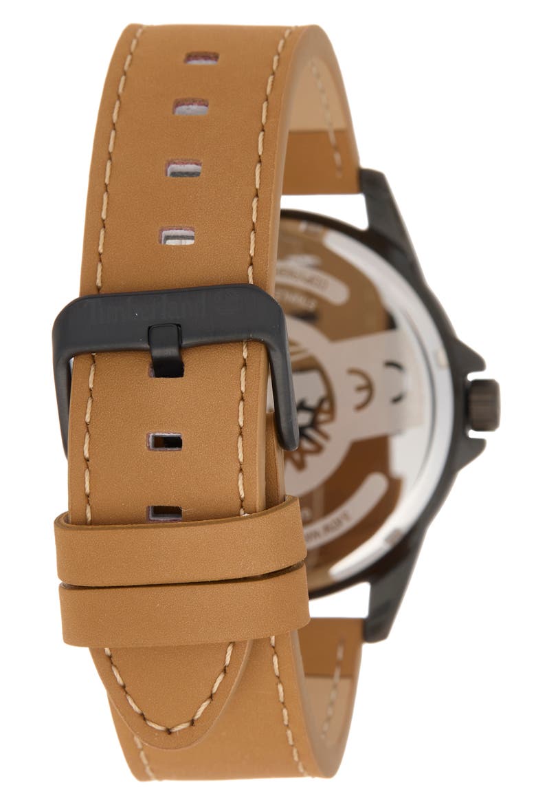 Classic Quartz Leather Strap Watch, 42.5mm, Alternate, color, BROWN