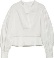 Proenza Schouler Grayson Cotton Stretch Poplin Top