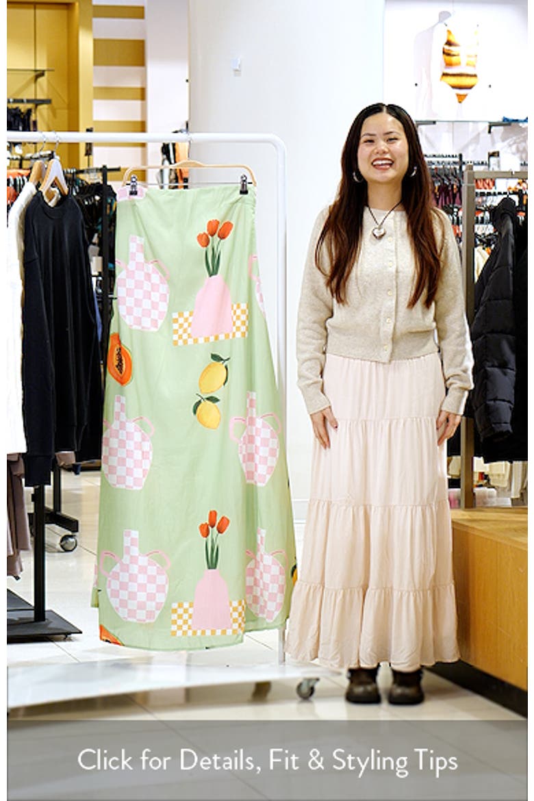 Piccolo Fruit Print Strapless Maxi Dress video