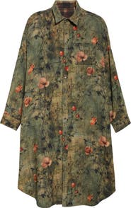 R13 Jumbo Long Sleeve Shirtdress