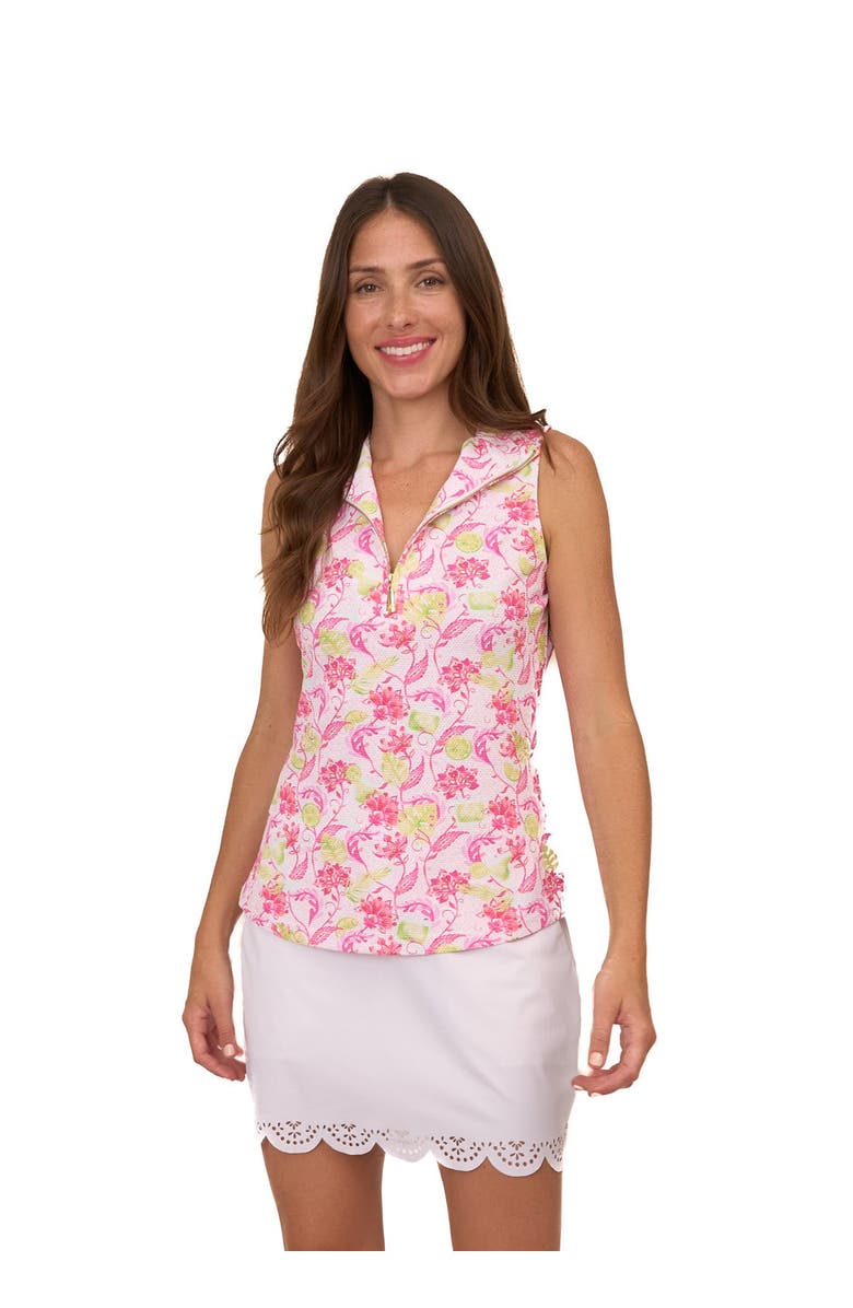 Cabana Life 1/4 Zip Sleeveless Sport Top, Main, color,