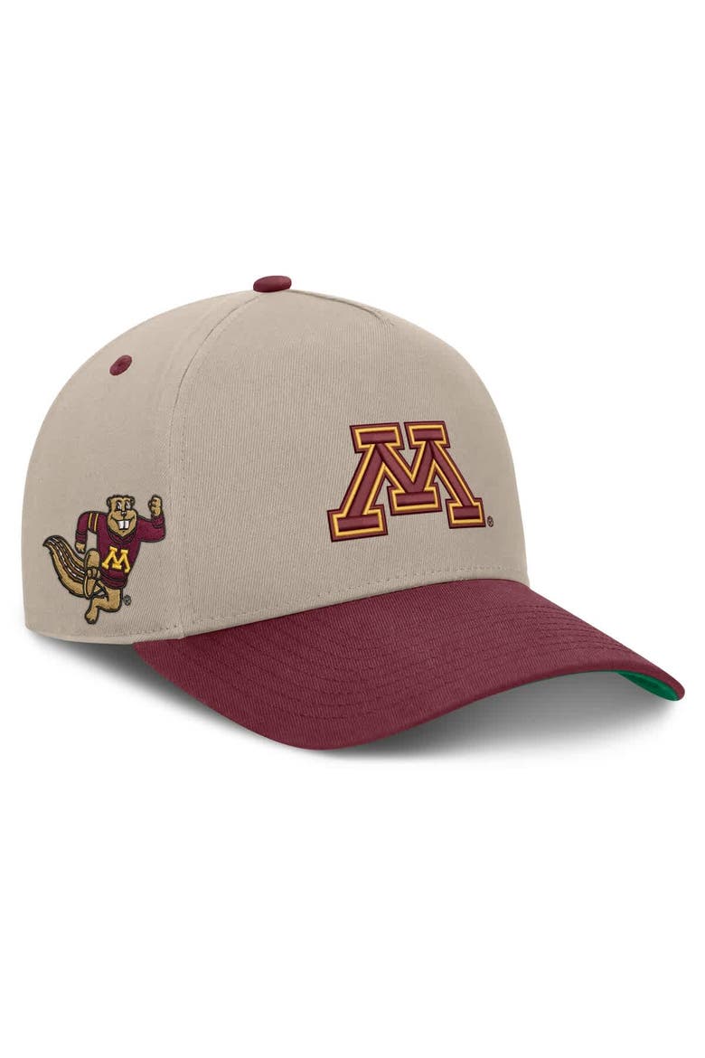 Men's Fanatics  Stone/Maroon Minnesota Golden Gophers Veteran Two-Tone Adjustable Hat, Alternate, color, Stone