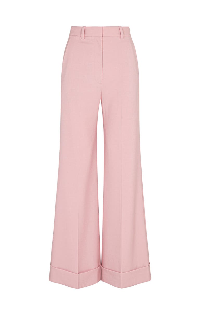 Rebecca Taylor Calvary Twill Wide Leg Trouser, Alternate, color, Calamine Pink