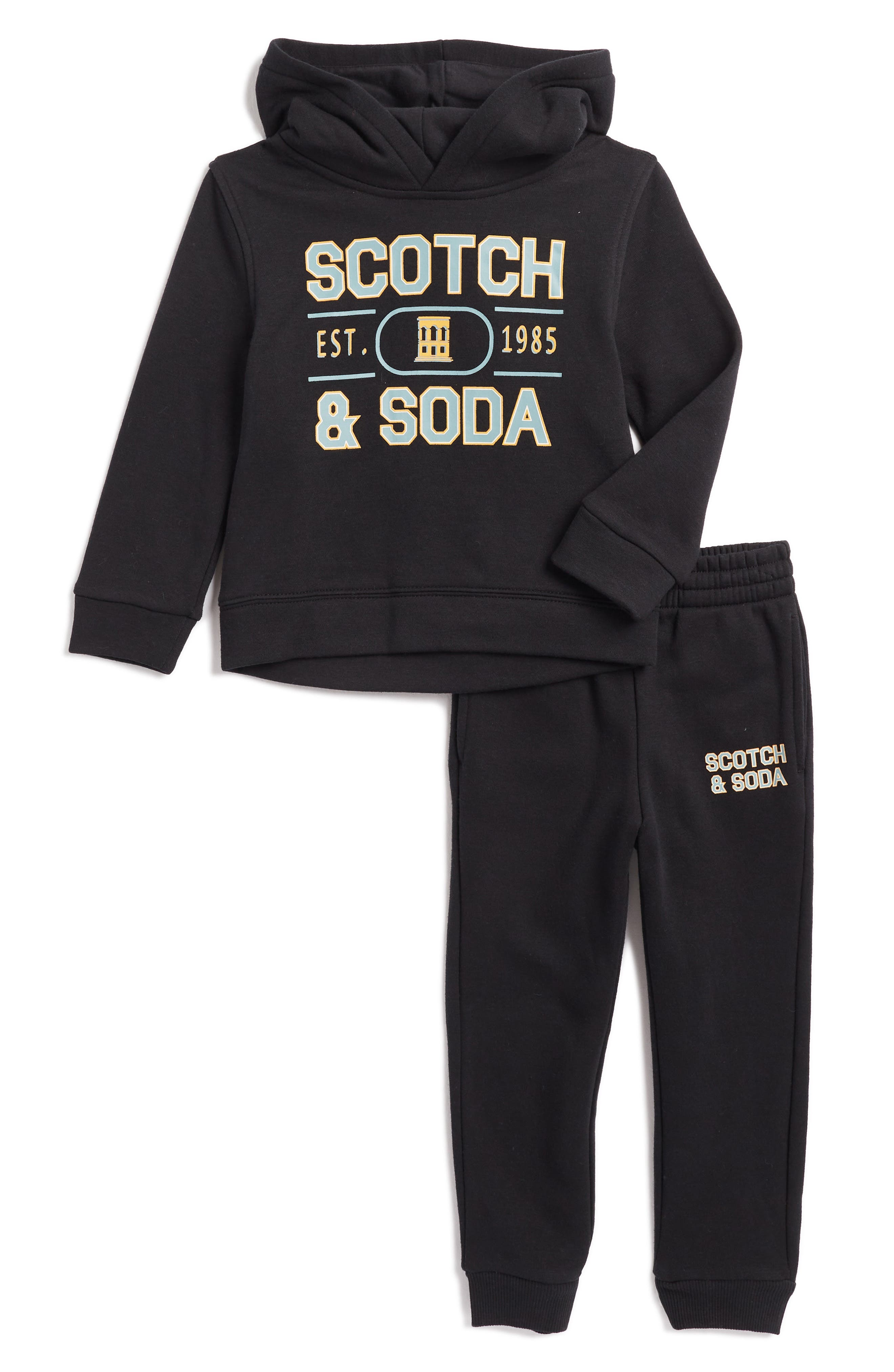 Scotch & Soda Kids' Logo Graphic Fleece Hoodie & Joggers Set