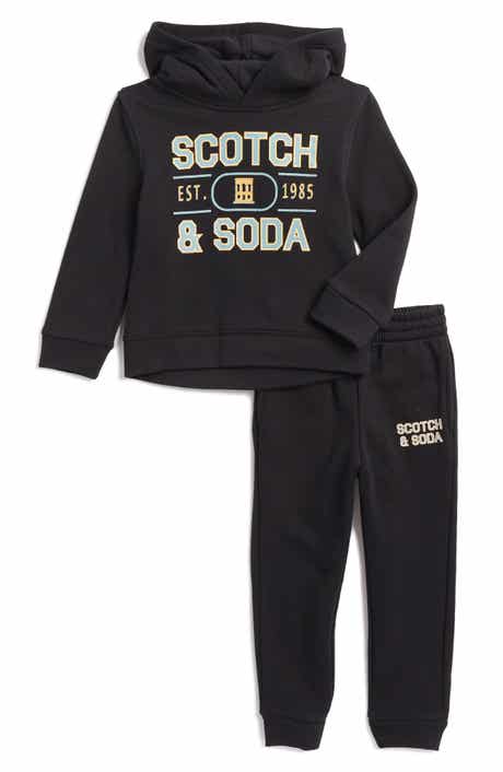 Scotch & Soda Kids' Logo Graphic Fleece Hoodie & Joggers Set