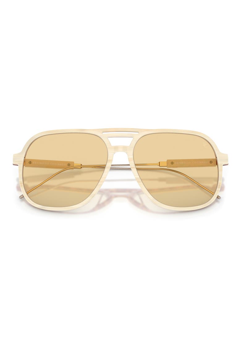 57mm Pillow Sunglasses, Alternate, color, BLONDE HAVANA/ YELLOW