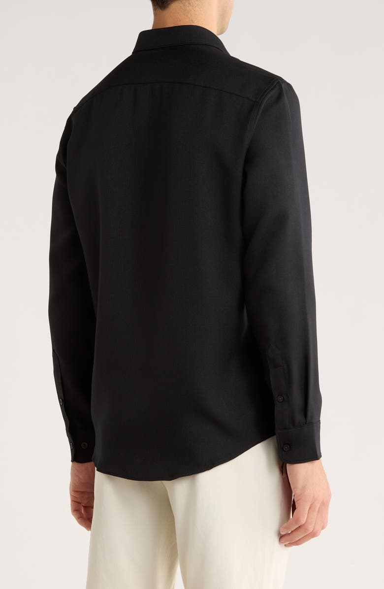 Perry Ellis Standard Fit Dress Shirt, Alternate, color, Black