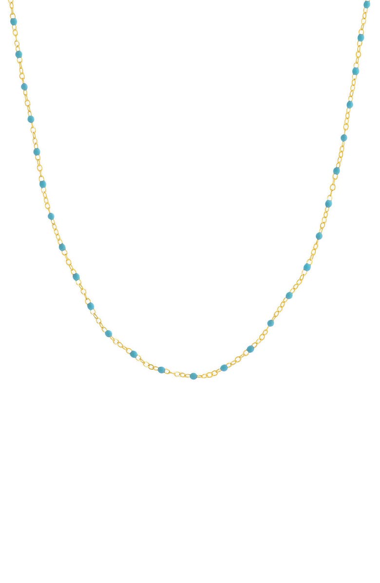 ES JEWELRY Enamel Station Chain Necklace, Main, color, Turquoise