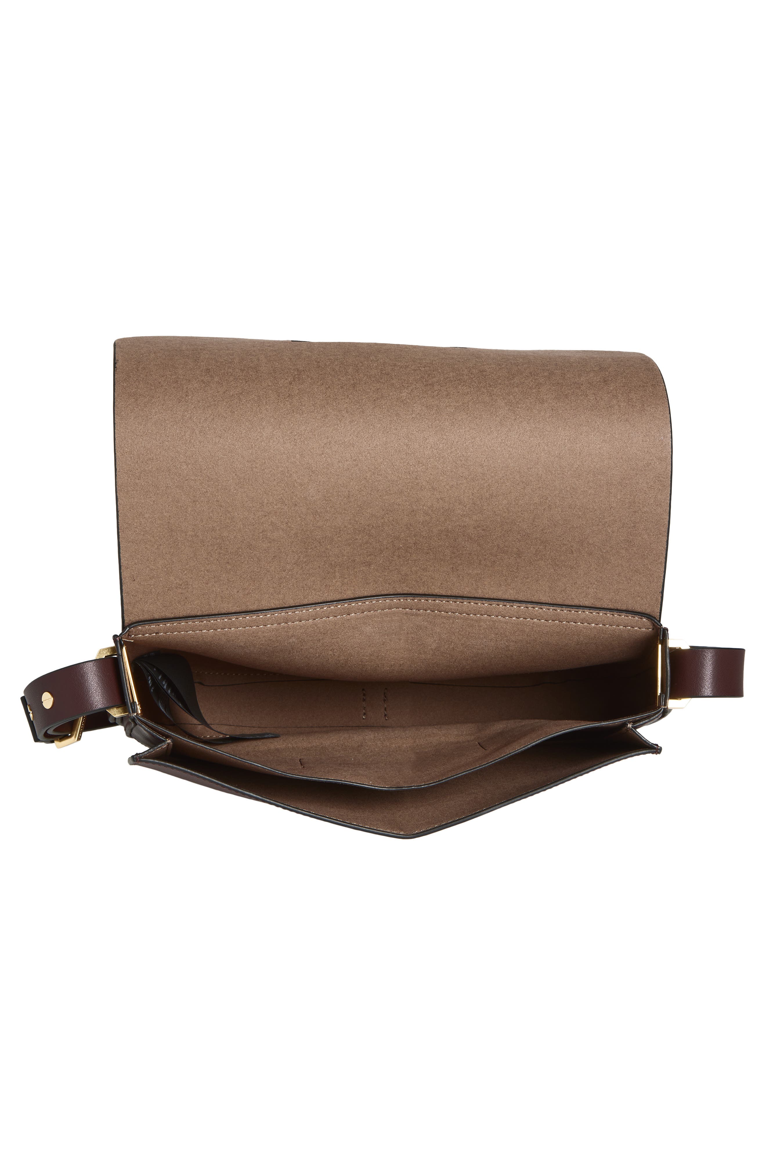 AllSaints Etta Leather Shoulder Bag, Alternate, color, Dark Red