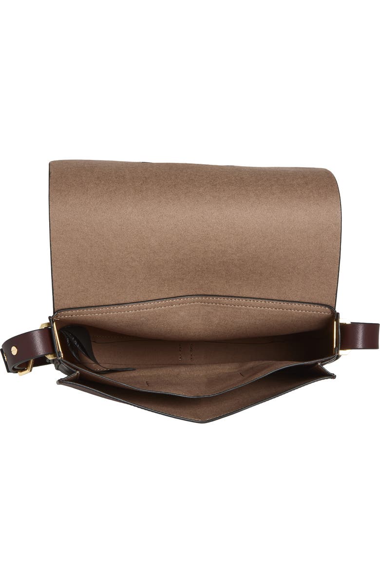 AllSaints Etta Leather Shoulder Bag, Alternate, color, Dark Red