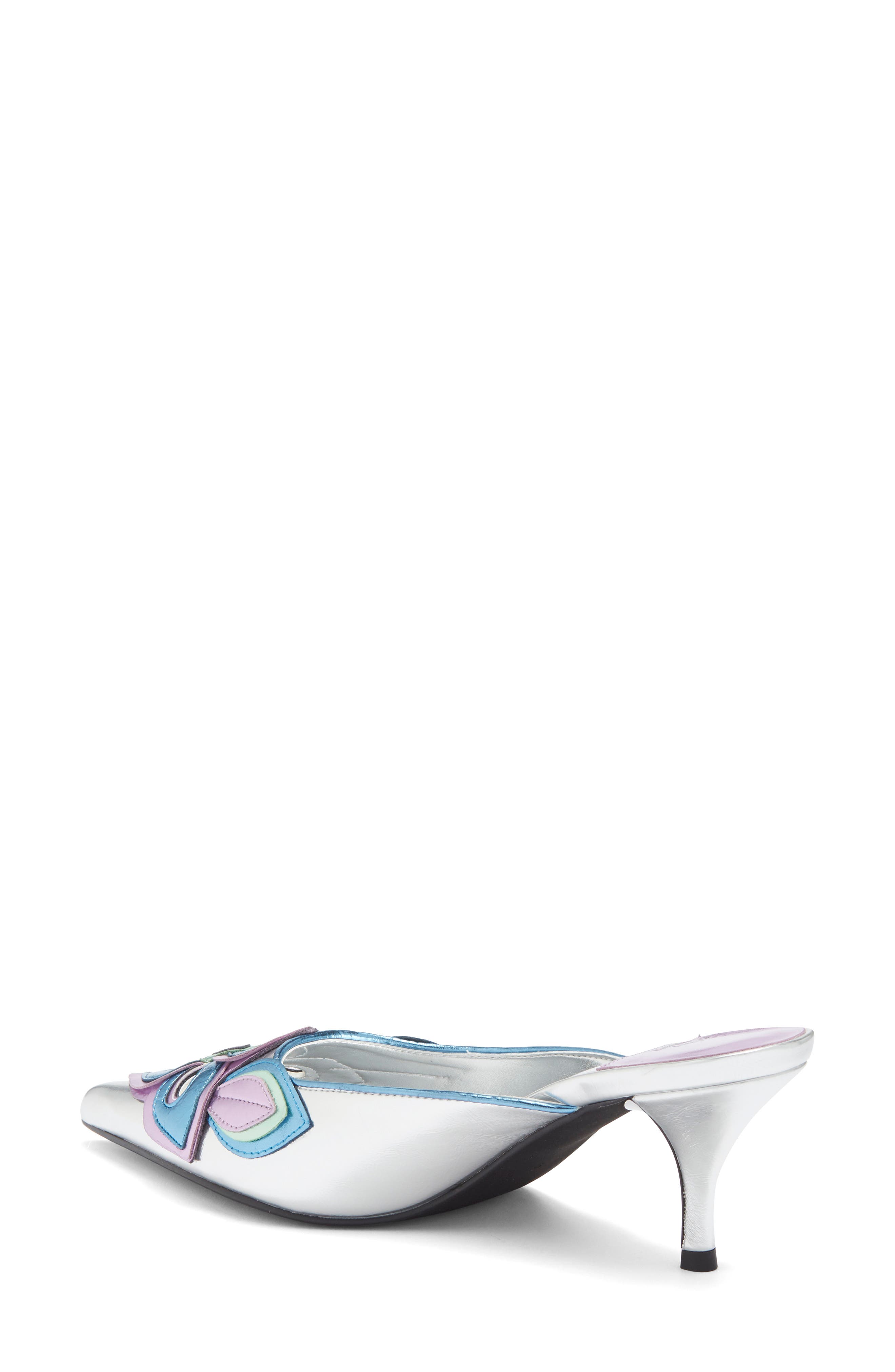 Franny Pointed Toe Mule, Alternate, color, SILVER METALLIC MULTI